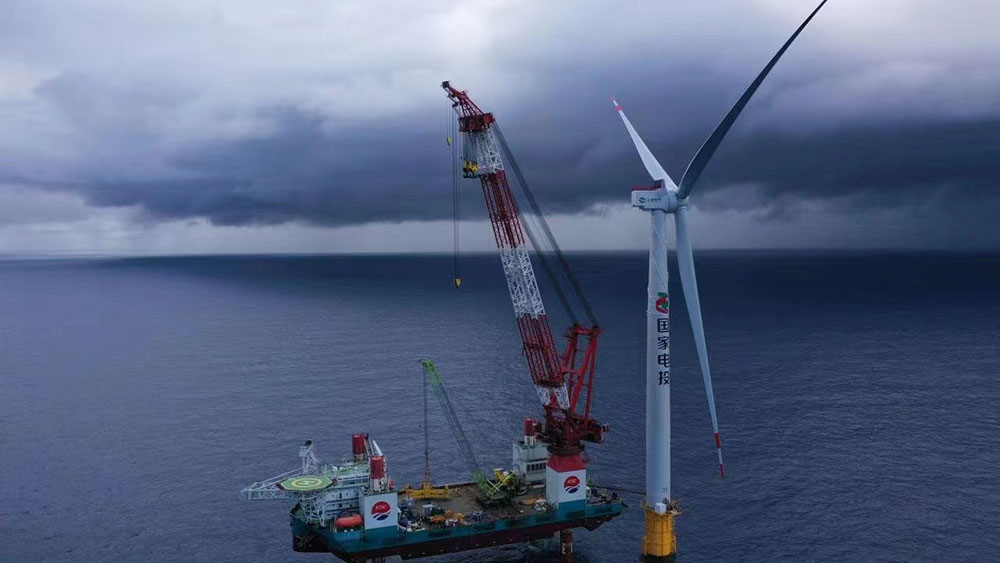 全國單機(jī)容量最大風(fēng)機(jī)，安裝完成